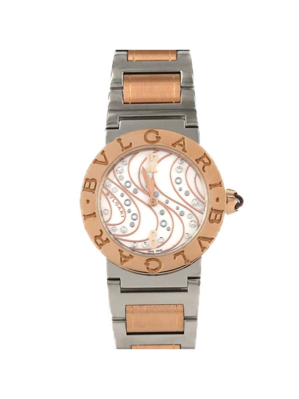Bvlgari PG Stainless Steel Pink Gold Quartz Watch